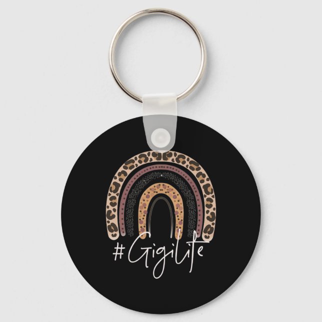 Gigi Life Grandma Cheetah Leopard Women Christmas  Key Ring (Front)