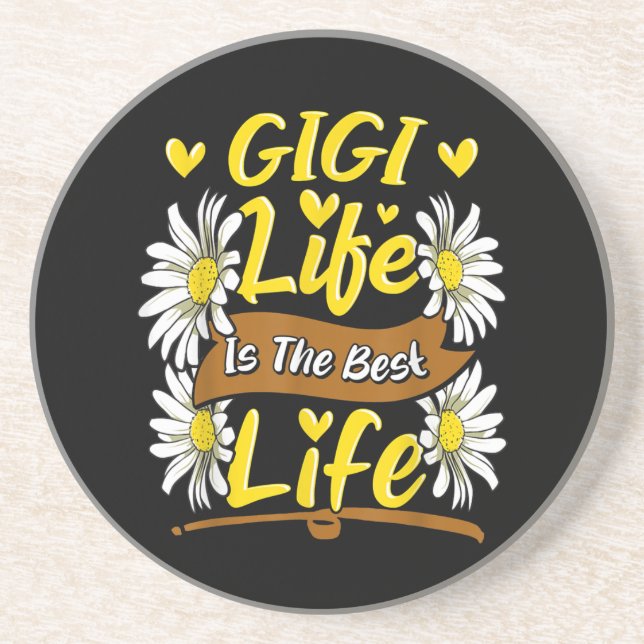 Gigi Life Is The Best Life Cute Gigi Mothers Day Coaster (Front)