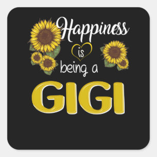 Gigi Lover Happiness Is Being A Gigi Square Sticker