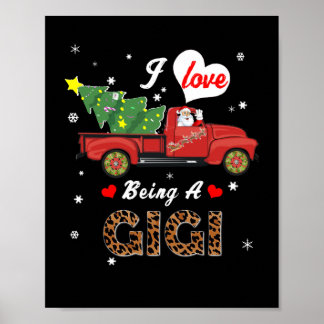 Gigi Lover | I Love Being A Gigi Christmas Tree Poster