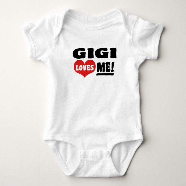 Gigi Loves Me Baby Bodysuit (Front)