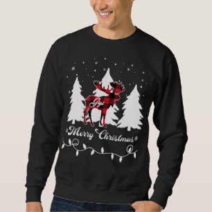 Gigi Moose Buffalo Red Plaid Christmas Matching Fa Sweatshirt