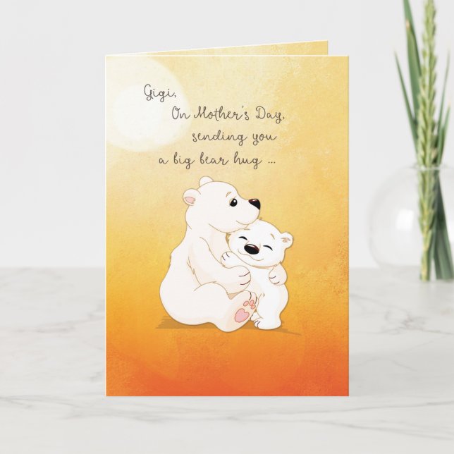 Gigi Mother's Day Bear Hugs For You Card (Front)