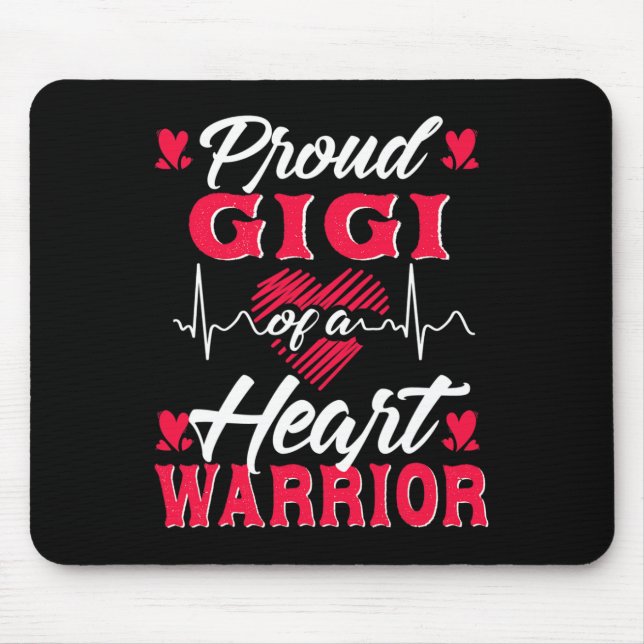 Gigi Of A Heart Warrior Chd Awareness  Mouse Mat (Front)
