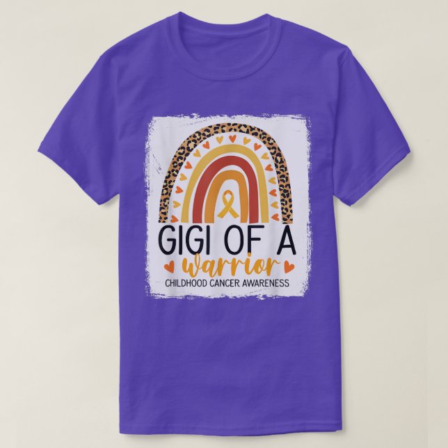 Gigi Of A Warrior Childhood Cancer Leopard Print R T-Shirt