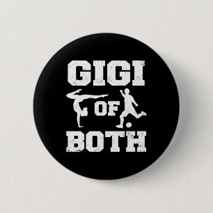 Gigi Of Both Gymnastics Soccer Funny Gymnast Sport 6 Cm Round Badge