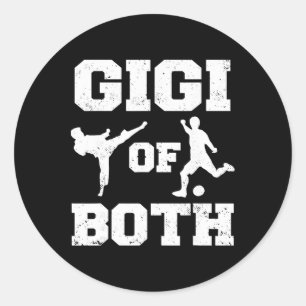Gigi Of Both Taekwondo Soccer Funny Martial Arts S Classic Round Sticker
