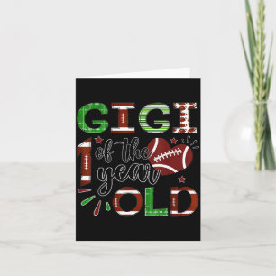 Gigi Of The 1 Year Old Football 1st Birthday Boy M Thank You Card