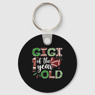 Gigi Of The 1 Year Old Football First Birthday Boy Key Ring