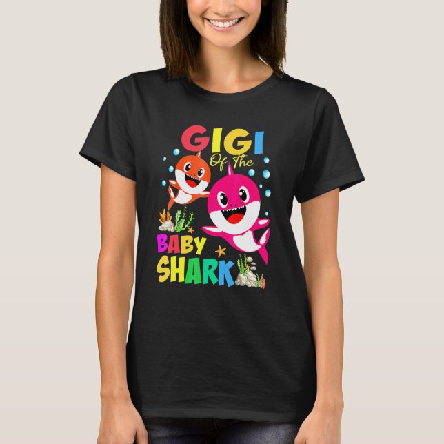 Gigi Of The Baby Birthday Shark Gigi Shark Christm T-Shirt (Front)
