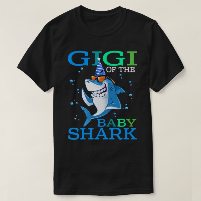 GIGI Of The Baby Shark Birthday Brother Shark Shir T-Shirt (Design Front)