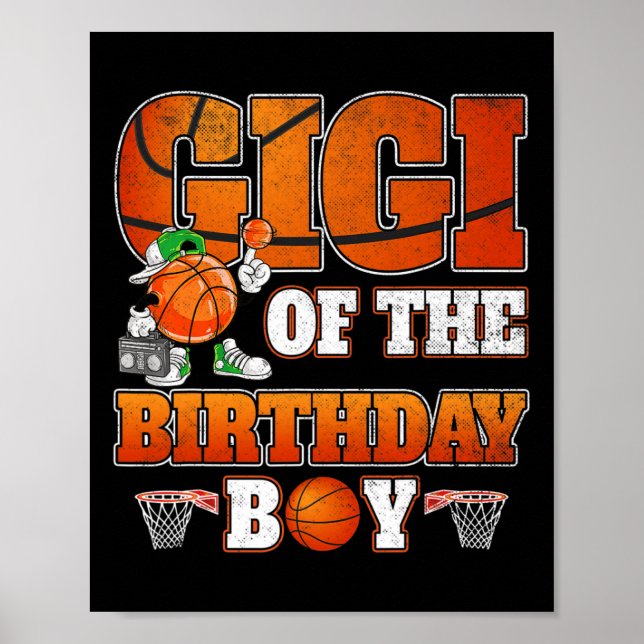 Gigi Of The Birthday Boy Basketball Player Family  Poster (Front)