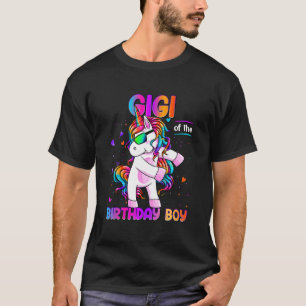 Gigi of the Birthday Boy Dabbing Unicorn Party 1 T-Shirt