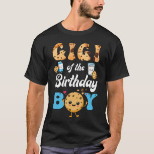 Gigi Of The Birthday Boy Milk And Cookies 1st Birt T-Shirt