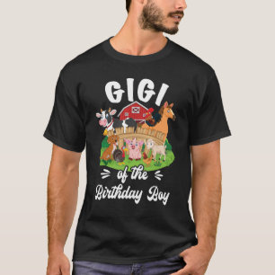 Gigi Of The Birthday Boy Party Cow Farm 1st Birthd T-Shirt