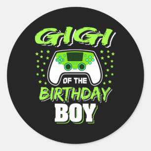 Gigi Of The Birthday Boy Video Game Decorations Classic Round Sticker