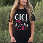 Gigi of the Birthday Girl Squad Custom Matching T-Shirt<br><div class="desc">Do you have a family who loves celebrating birthdays? Do you want to make sure that each and every one of your family members has their own personalised birthday shirt? Look no further than Gigi of the birthday girl! Our custom matching shirts are perfect for creating a squad of birthday...</div>