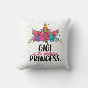 Gigi of the Birthday Girl Unicorn Bday Girl Party Cushion