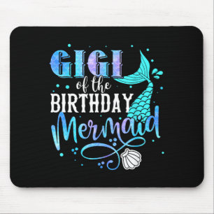 Gigi of the birthday mermaid family matching party mouse mat