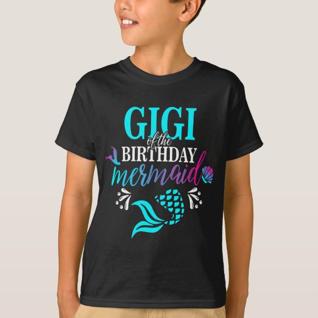 Gigi Of The Birthday Mermaid Matching Family T-Shirt (Front)