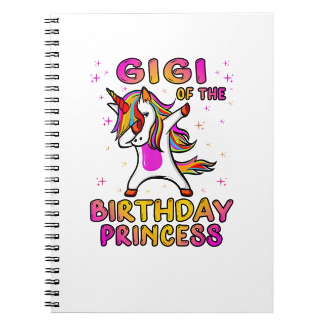Gigi Of The Birthday Princess Girl - Grandma Dabbi Notebook (Front)