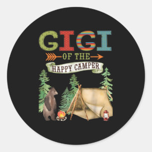 Gigi Of The Happy Camper First Birthday Camng  Classic Round Sticker