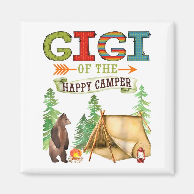 Gigi Of The Happy Camper First Birthday Camng  Magnet (Front)