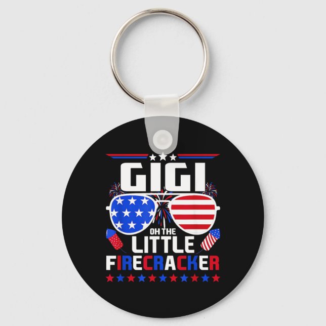 Gigi of The Little Firecracker Fourth of July Key Ring (Front)