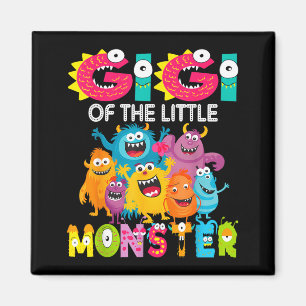Gigi Of The Little Monster 1st Birthday Boy Party Magnet