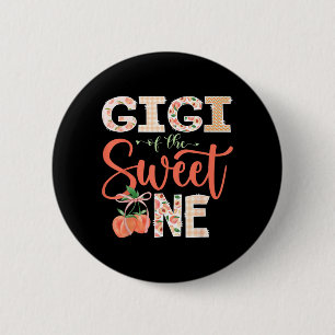 Gigi of The Sweet One Peach 1st Birthday Girl 6 Cm Round Badge