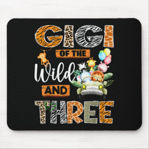 Gigi Of The Wild And Three 3rd Birthday Boy Safari Mouse Mat