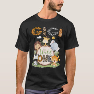 Gigi Of The Wild One 1St Birthday Boy Safari Lover T-Shirt