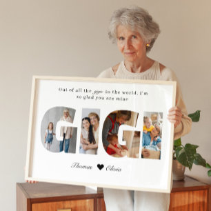 Gigi Photo Collage Grandma Keepsake from Grandkids Poster