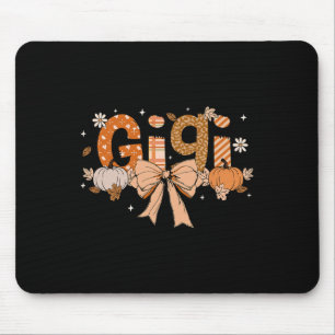 Gigi Pumpkin Fall Coquette Bow Thanksgiving Mum Wo Mouse Mat