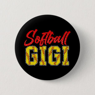 Gigi Retro Groovy Loud Proud Sport Game Catcher  6 Cm Round Badge