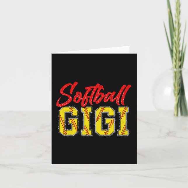 Gigi Retro Groovy Loud Proud Sport Game Catcher  Card (Front)