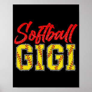 Gigi Retro Groovy Loud Proud Sport Game Catcher  Poster