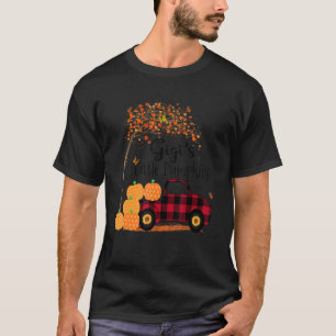 Gigi 's Little Pumpkins Red Truck Autumn Art T-Shirt