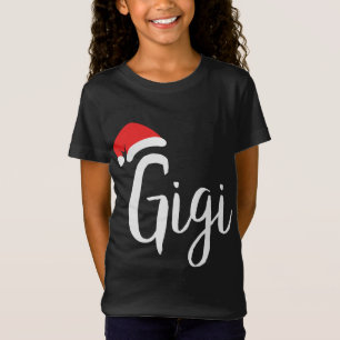 Gigi - Santa Hat Christmas Proud Grandparent T-Shirt