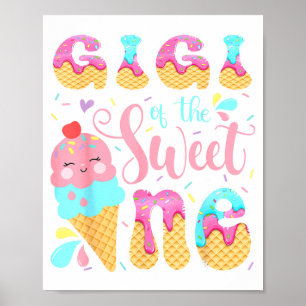 Gigi Sweet One Ice Cream Illustration Poster