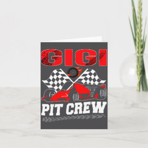 Gigi T Crew Racing Family Race Car Birthday Boy Card
