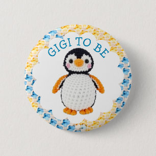 Gigi to Be   Boy's Baby Shower 6 Cm Round Badge