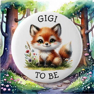 Gigi to be Woodland Themed Baby Shower Button