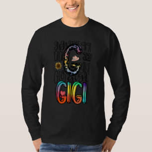 Gigi Typography Leopard Typography Gigi Mothers Da T-Shirt