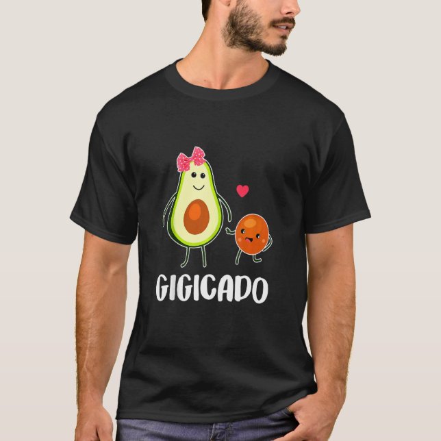 Gigicado Cute Avocado Pregnant Grandma Women T-Shirt (Front)
