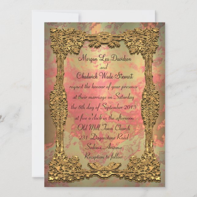 Gigifarah Formal Wedding Invitation 5.5" x 7.5" (Front)