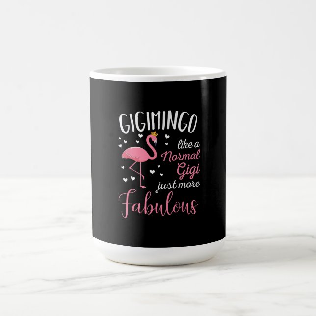 Gigimingo Pink Flamingo Gigi Funny Grandma Coffee Mug (Center)