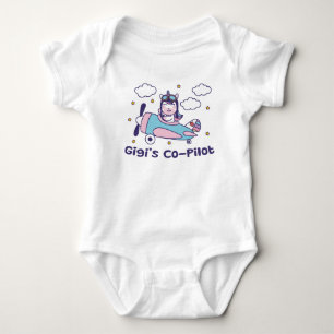 Gigi's Co-Pilot - Unicorn Aeroplane Baby Bodysuit