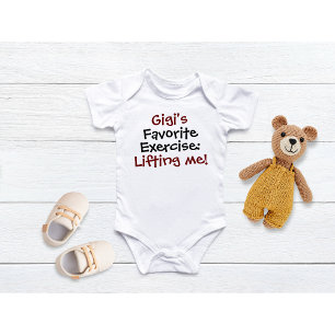 Gigi's Favourite Exercise: Customised Grandma Baby Bodysuit