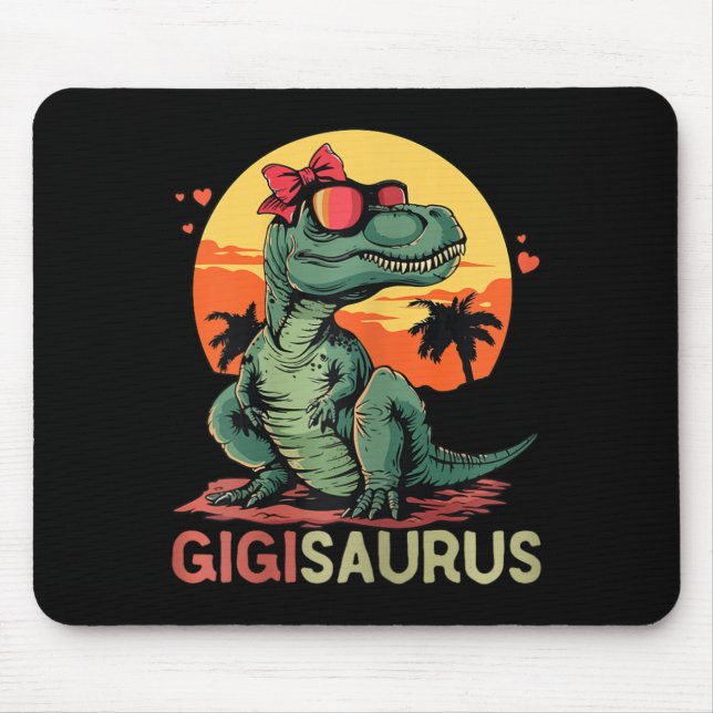 Gigisaurus Dino Dinosaur Gigi-saurus T-rex Funny T Mouse Mat (Front)